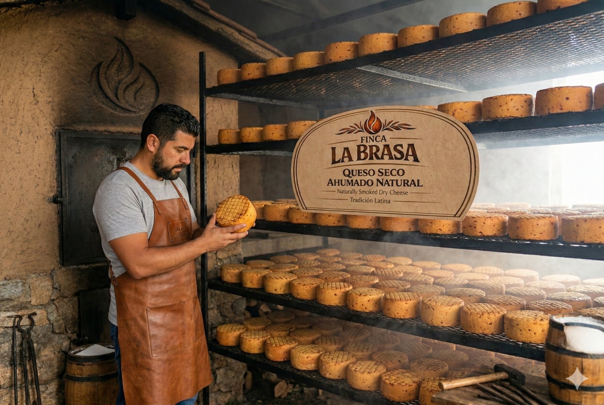 Queso Ahumado Finca La Brasa - Proceso Artesanal